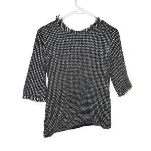 Roolee Brand Sweater Style Blouse with 3 Quarter Sleeves